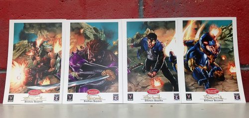 Set of 4 EXCLUSIVE Book of Death 6x9 prints Signed by Stephen Segovia (100 total made)