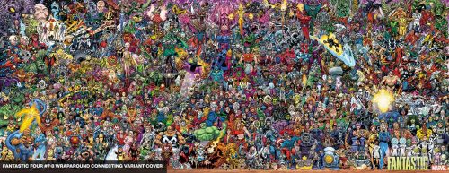 Artist Sketch Series: Fantastic Four #7,8 700+ Character 2 Issue Set with SIGNED with SKETCH by Scott Koblish + Cert!