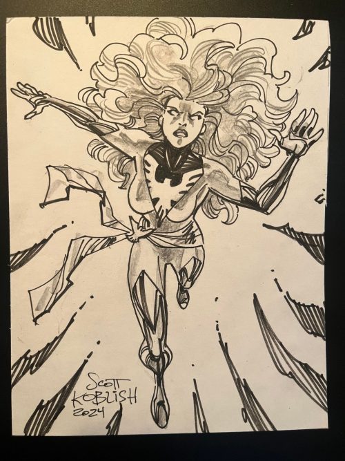 Artist Sketch Series: History of DC Universe #1-4 (Koblish Covers) SIGNED by Mark Waid & Scott Koblish with SKETCH by Scott Koblish - Image 2