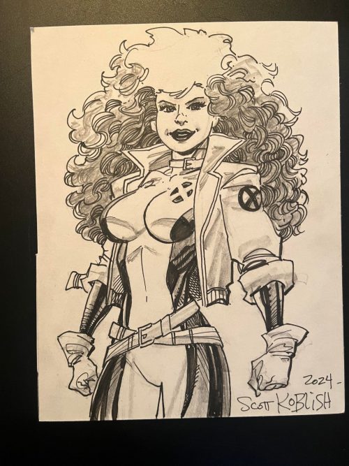 Artist Sketch Series: History of DC Universe #1-4 (Koblish Covers) SIGNED by Mark Waid & Scott Koblish with SKETCH by Scott Koblish - Image 4
