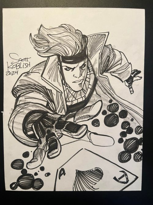 Artist Sketch Series: History of DC Universe #1-4 (Koblish Covers) SIGNED by Mark Waid & Scott Koblish with SKETCH by Scott Koblish - Image 5
