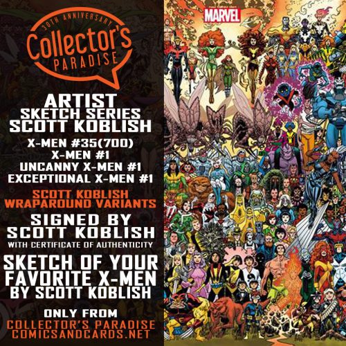 Artist Sketch Series: X-MEN 4 Issue Set with SIGNED with SKETCH by Scott Koblish (LAST CHANCE) - Image 2