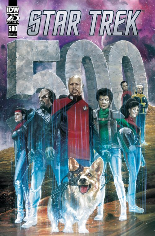 Signature Series: Star Trek #500 3 Cover Set signed by 7 writers including Patton Oswalt, Jackson Lanzing, Collin Kelly & more... - Image 2