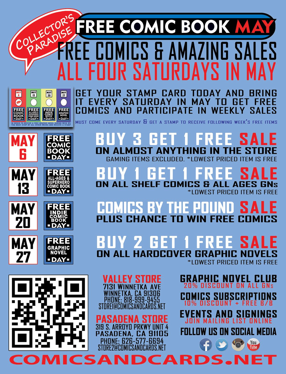 FREE COMICS every Saturday in MAY! Free Comics Book Day launches Free