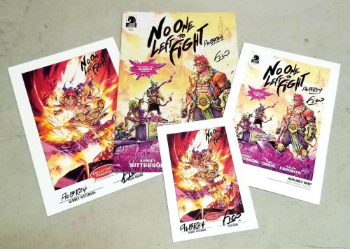 NO ONE LEFT TO FIGHT #1 (1st Print) Signed by creators plus prints