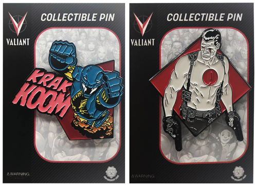 X-O Manowar & Bloodshot Pins Set