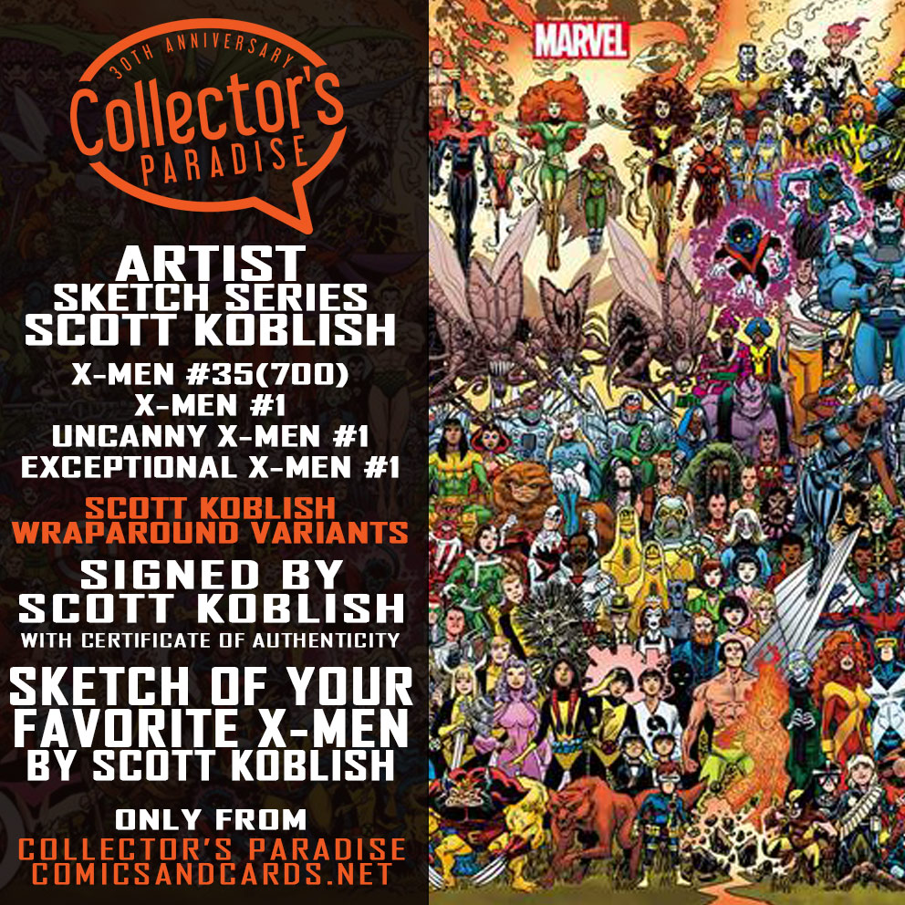 Artist Sketch Series: X-MEN 4 Issue Set with SIGNED with SKETCH by Scott Koblish + CoA!