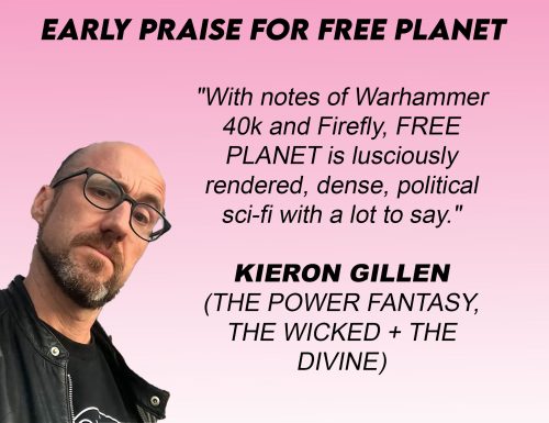 Artist Sketch Series: Free Planet #1-6 Signed by Aubrey Sitterson & Jed Dougherty with SKETCH by artist Jed Dogherty - Image 9