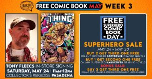 Tony Fleecs Signs The THING #1 @ Free Comic Book MAY!